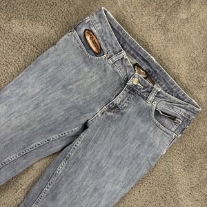 Harley Davidson Jeans‎ Women 2 (28x30) Patch Embroidered Blue Denim Biker Flare